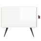 vidaXL Έπιπλο Τηλεόρασης Γυαλ. Λευκό 150x36x30 εκ. Επεξεργασμένο Ξύλο