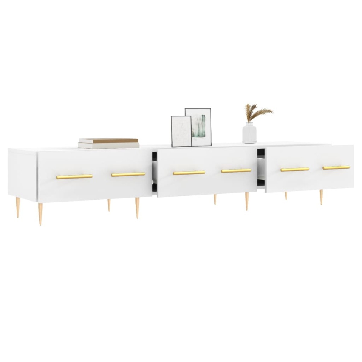 vidaXL Έπιπλο Τηλεόρασης Λευκό 150x36x30 εκ. από Επεξεργασμένο Ξύλο