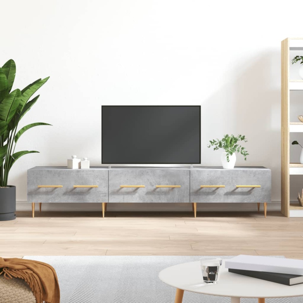 vidaXL Έπιπλο Τηλεόρασης Γκρι Σκυροδέματος 150x36x30 εκ. Επεξ. Ξύλο