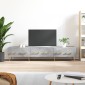 vidaXL Έπιπλο Τηλεόρασης Γκρι Σκυροδέματος 150x36x30 εκ. Επεξ. Ξύλο