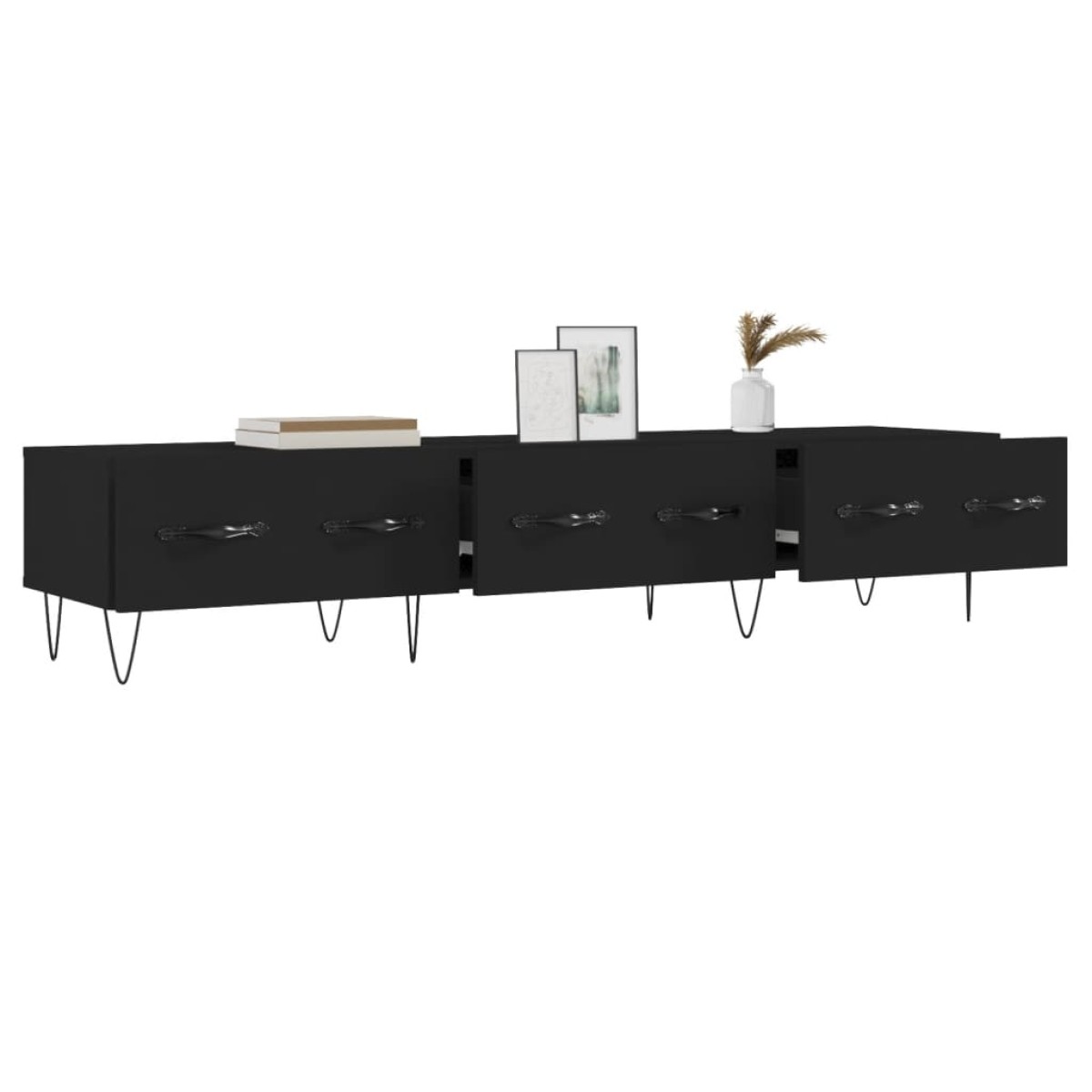 vidaXL Έπιπλο Τηλεόρασης Μαύρο 150x36x30 εκ. από Επεξεργασμένο Ξύλο
