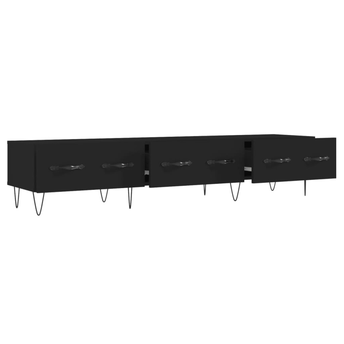 vidaXL Έπιπλο Τηλεόρασης Μαύρο 150x36x30 εκ. από Επεξεργασμένο Ξύλο
