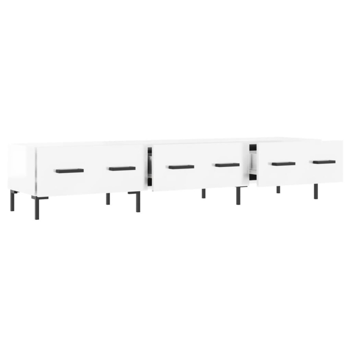 vidaXL Έπιπλο Τηλεόρασης Γυαλ. Λευκό 150x36x30 εκ. Επεξεργασμένο Ξύλο