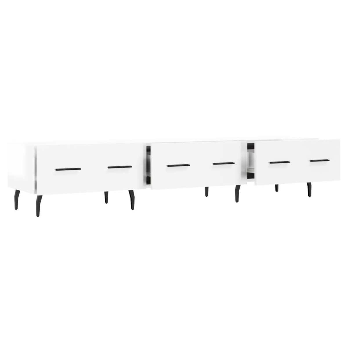 vidaXL Έπιπλο Τηλεόρασης Γυαλ. Λευκό 150x36x30 εκ. Επεξεργασμένο Ξύλο