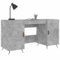 vidaXL Γραφείο Γκρι Σκυροδέματος 140 x 50 x 75 εκ. από Επεξεργ. Ξύλο