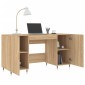 vidaXL Γραφείο Sonoma Δρυς 140 x 50 x 75 εκ. από Επεξεργασμένο Ξύλο