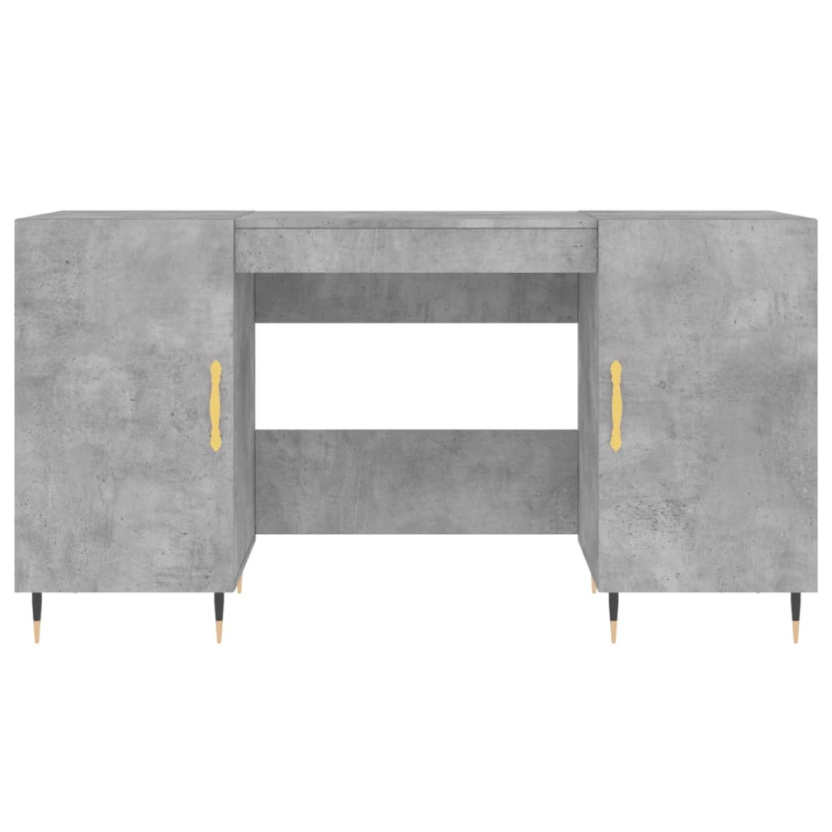vidaXL Γραφείο Γκρι Σκυροδέματος 140 x 50 x 75 εκ. από Επεξεργ. Ξύλο