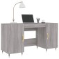 vidaXL Γραφείο Γκρι Sonoma 140 x 50 x 75 εκ. από Επεξεργασμένο Ξύλο