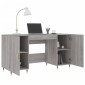 vidaXL Γραφείο Γκρι Sonoma 140 x 50 x 75 εκ. από Επεξεργασμένο Ξύλο