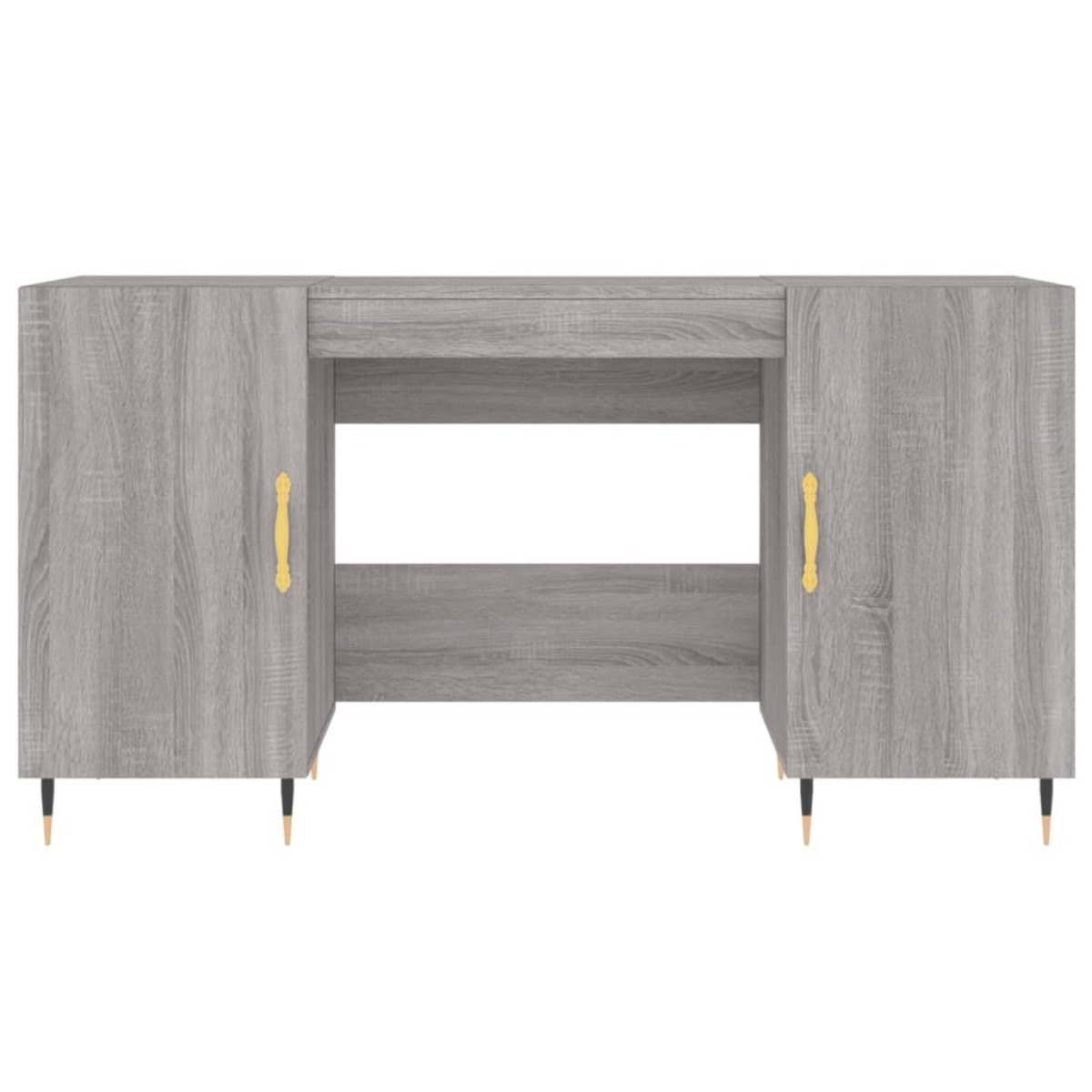 vidaXL Γραφείο Γκρι Sonoma 140 x 50 x 75 εκ. από Επεξεργασμένο Ξύλο