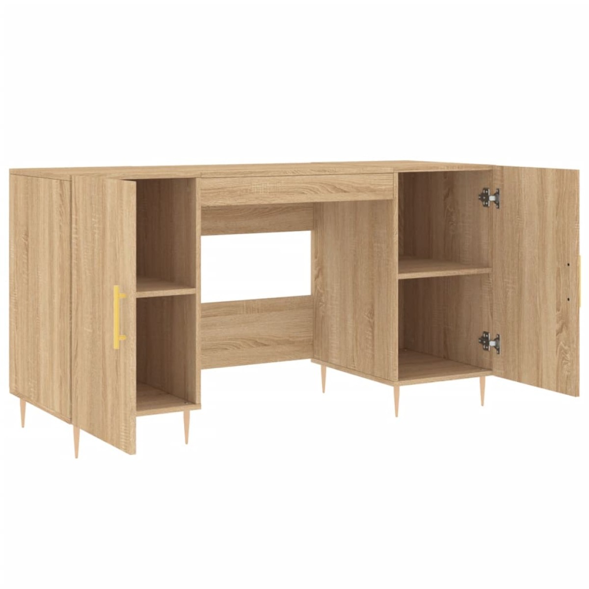 vidaXL Γραφείο Sonoma Δρυς 140 x 50 x 75 εκ. από Επεξεργασμένο Ξύλο