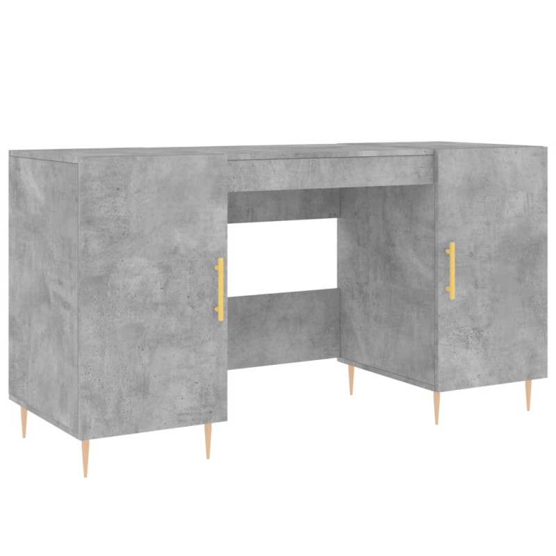 vidaXL Γραφείο Γκρι Σκυροδέματος 140 x 50 x 75 εκ. από Επεξεργ. Ξύλο