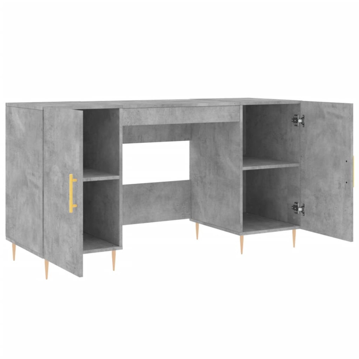 vidaXL Γραφείο Γκρι Σκυροδέματος 140 x 50 x 75 εκ. από Επεξεργ. Ξύλο