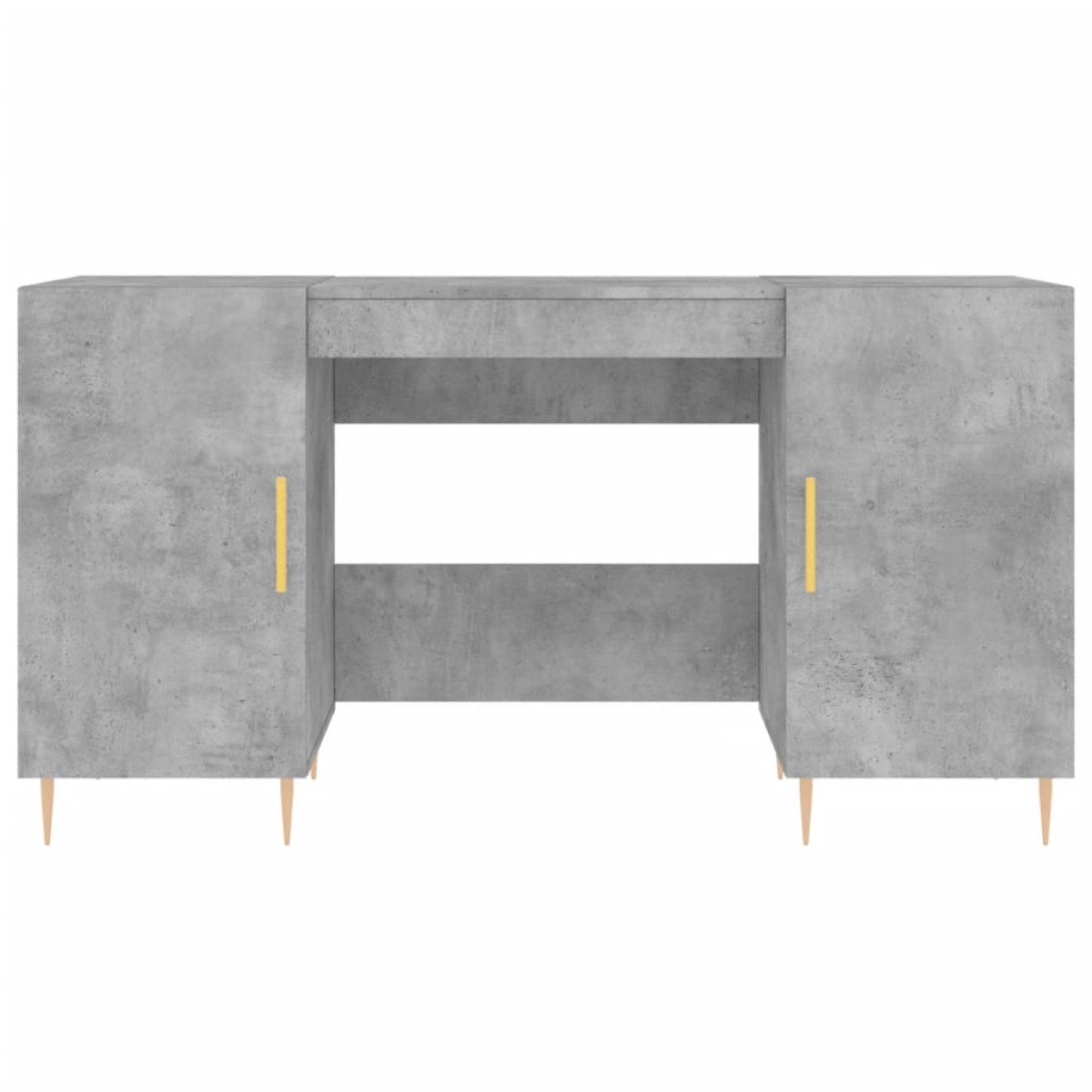 vidaXL Γραφείο Γκρι Σκυροδέματος 140 x 50 x 75 εκ. από Επεξεργ. Ξύλο