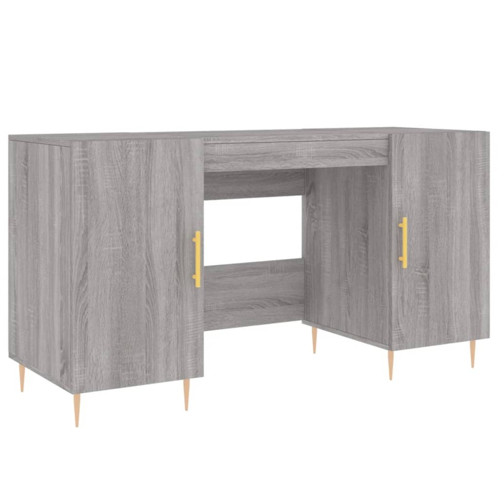vidaXL Γραφείο Γκρι Sonoma 140 x 50 x 75 εκ. από Επεξεργασμένο Ξύλο