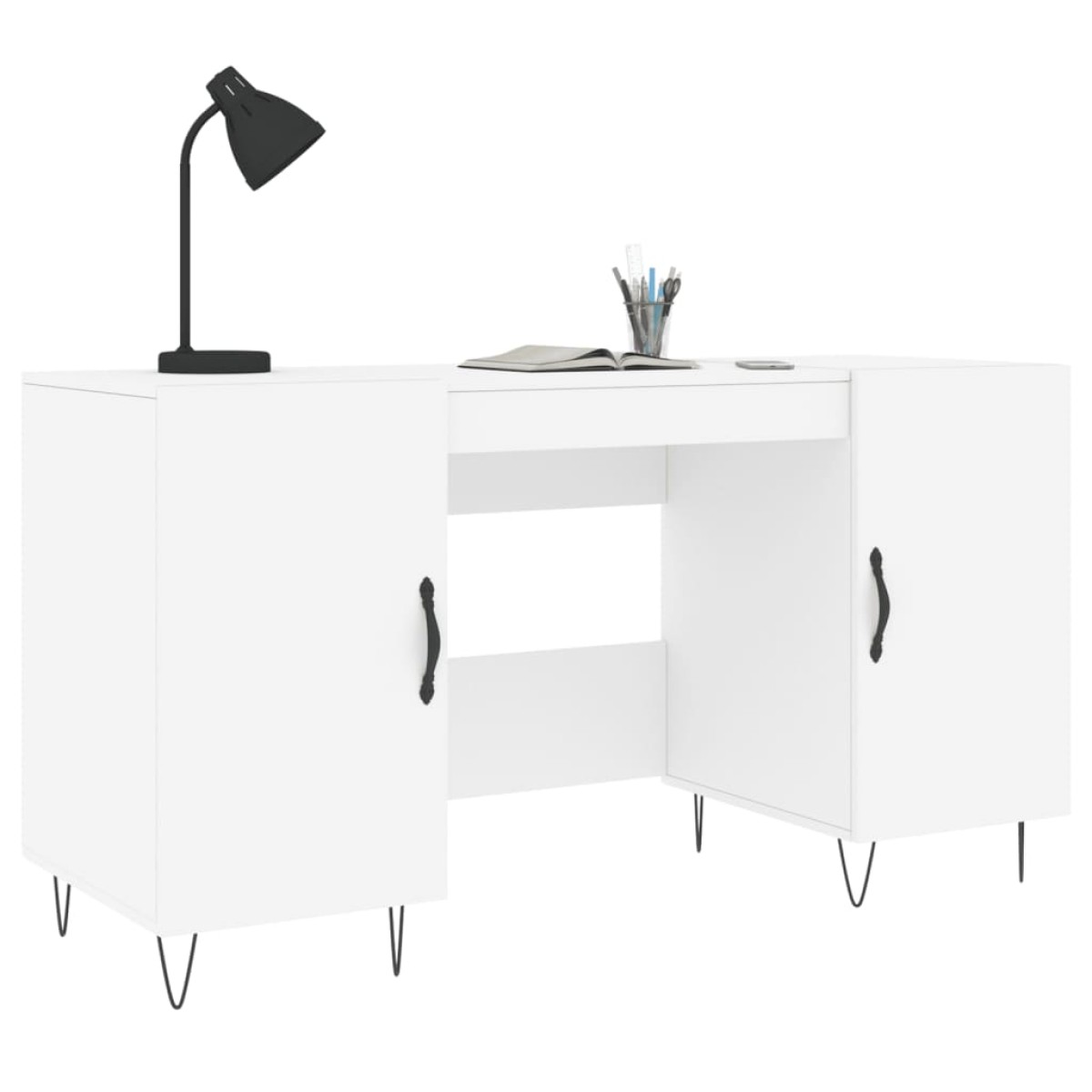 vidaXL Γραφείο Λευκό 140 x 50 x 75 εκ. από Επεξεργασμένο Ξύλο