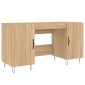 vidaXL Γραφείο Sonoma Δρυς 140 x 50 x 75 εκ. από Επεξεργασμένο Ξύλο