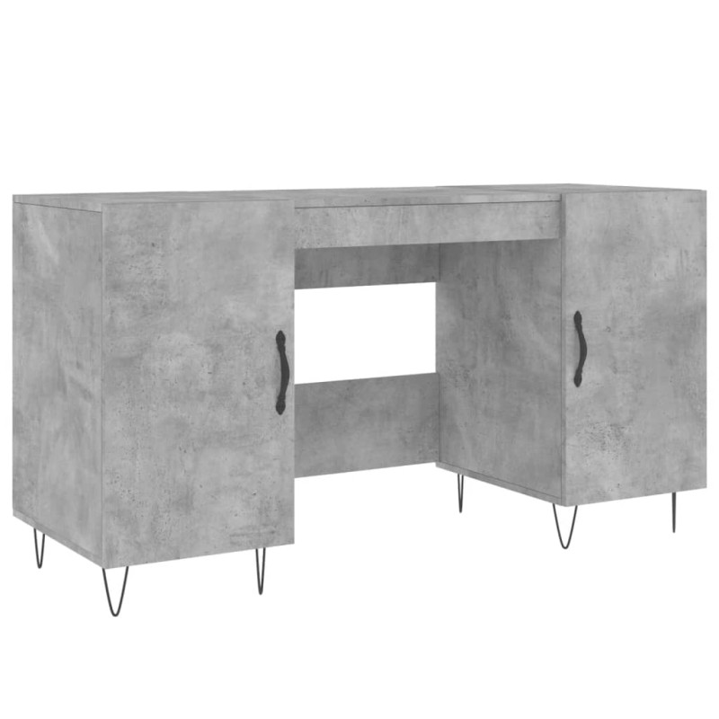 vidaXL Γραφείο Γκρι Σκυροδέματος 140 x 50 x 75 εκ. από Επεξεργ. Ξύλο