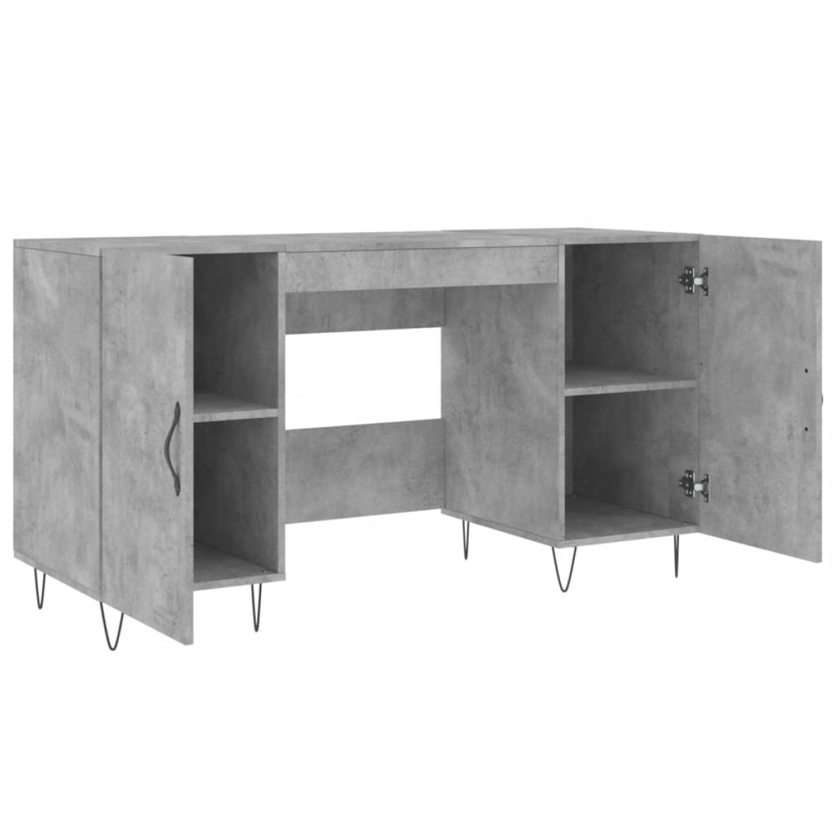vidaXL Γραφείο Γκρι Σκυροδέματος 140 x 50 x 75 εκ. από Επεξεργ. Ξύλο