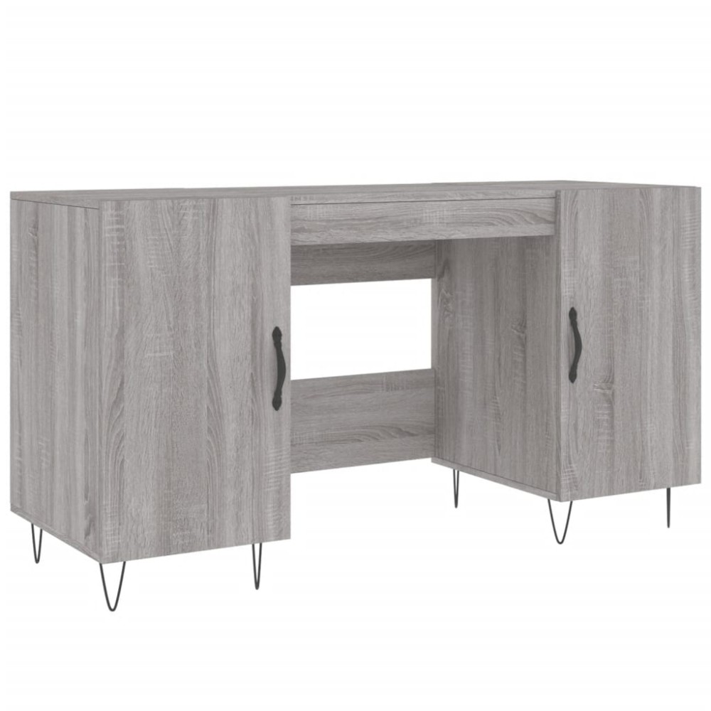 vidaXL Γραφείο Γκρι Sonoma 140 x 50 x 75 εκ. από Επεξεργασμένο Ξύλο