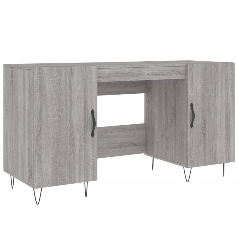 vidaXL Γραφείο Γκρι Sonoma 140 x 50 x 75 εκ. από Επεξεργασμένο Ξύλο