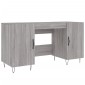 vidaXL Γραφείο Γκρι Sonoma 140 x 50 x 75 εκ. από Επεξεργασμένο Ξύλο