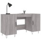 vidaXL Γραφείο Γκρι Sonoma 140 x 50 x 75 εκ. από Επεξεργασμένο Ξύλο
