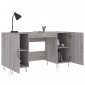 vidaXL Γραφείο Γκρι Sonoma 140 x 50 x 75 εκ. από Επεξεργασμένο Ξύλο