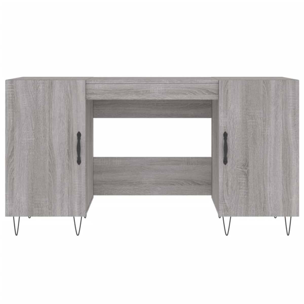 vidaXL Γραφείο Γκρι Sonoma 140 x 50 x 75 εκ. από Επεξεργασμένο Ξύλο