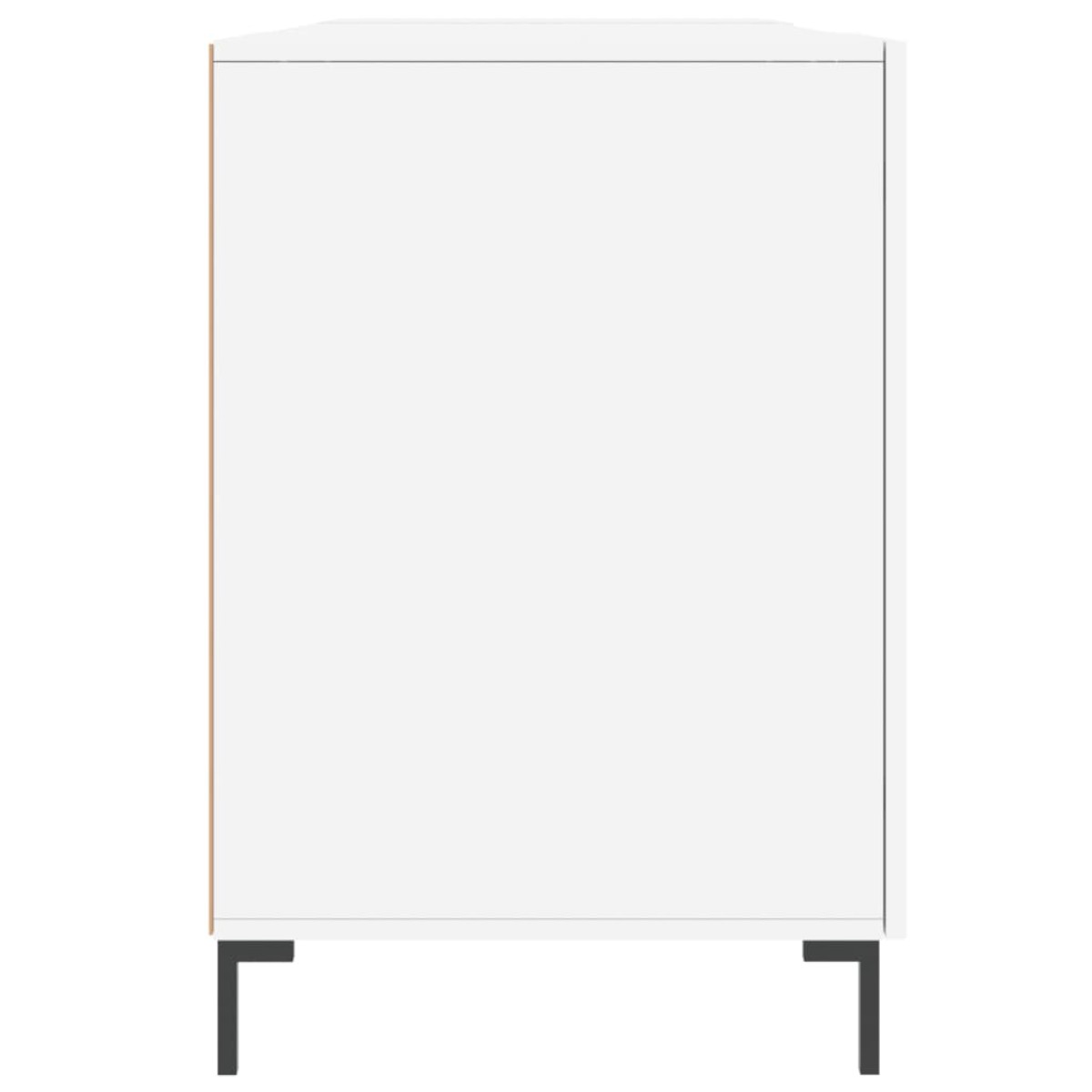 vidaXL Γραφείο Γυαλιστερό Λευκό 140x50x75 εκ. Επεξεργασμένο Ξύλο