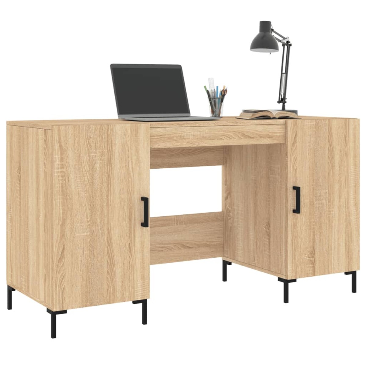 vidaXL Γραφείο Sonoma Δρυς 140 x 50 x 75 εκ. από Επεξεργασμένο Ξύλο