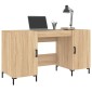 vidaXL Γραφείο Sonoma Δρυς 140 x 50 x 75 εκ. από Επεξεργασμένο Ξύλο