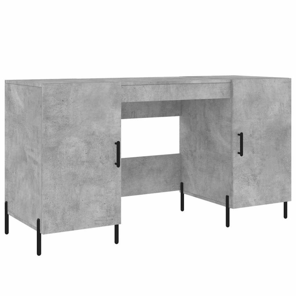 vidaXL Γραφείο Γκρι Σκυροδέματος 140 x 50 x 75 εκ. από Επεξεργ. Ξύλο