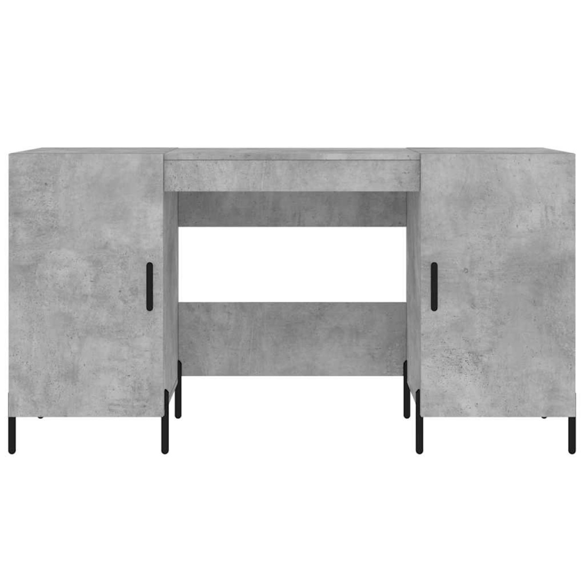vidaXL Γραφείο Γκρι Σκυροδέματος 140 x 50 x 75 εκ. από Επεξεργ. Ξύλο