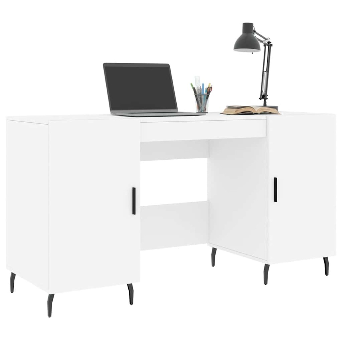 vidaXL Γραφείο Λευκό 140 x 50 x 75 εκ. από Επεξεργασμένο Ξύλο