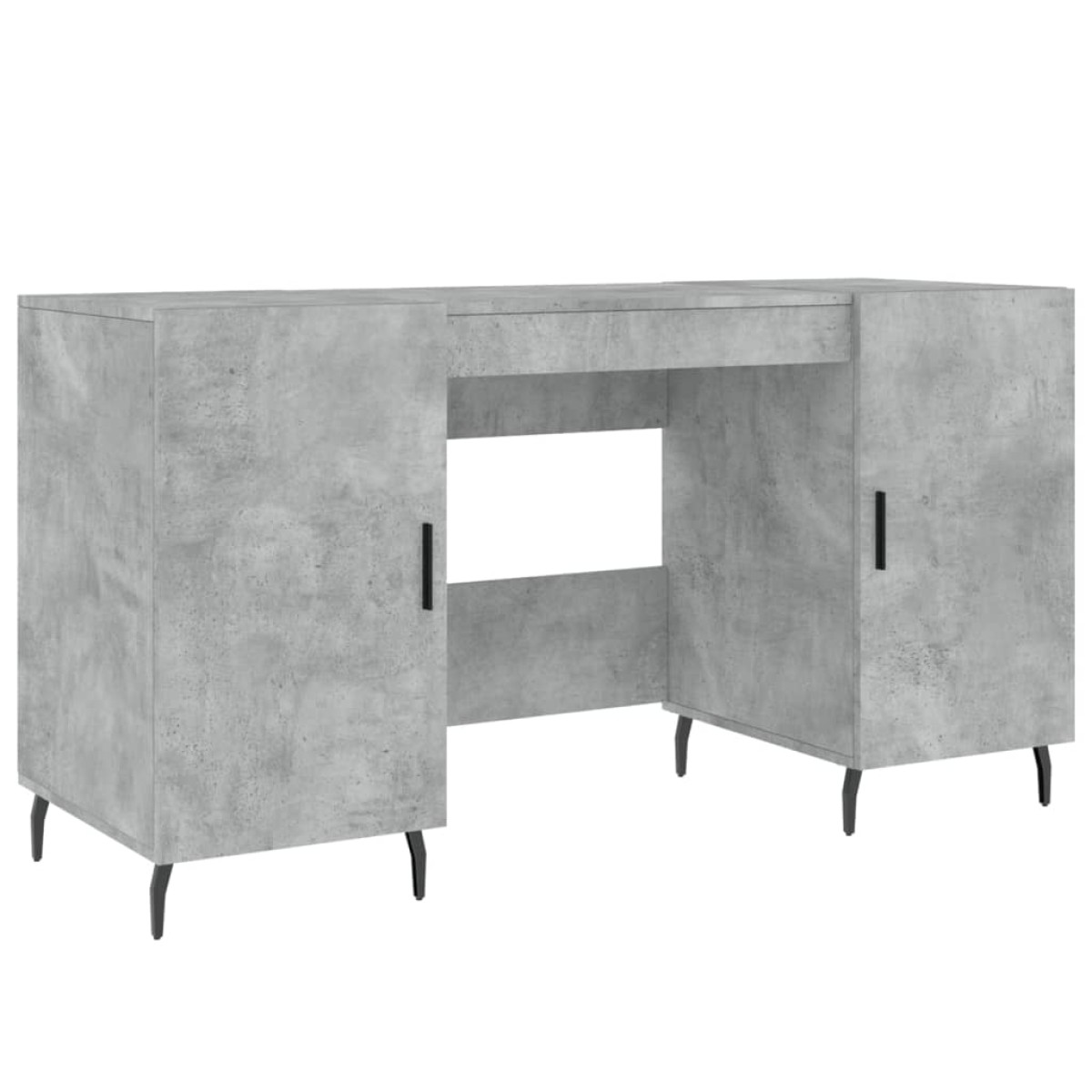 vidaXL Γραφείο Γκρι Σκυροδέματος 140 x 50 x 75 εκ. από Επεξεργ. Ξύλο