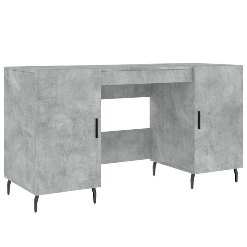 vidaXL Γραφείο Γκρι Σκυροδέματος 140 x 50 x 75 εκ. από Επεξεργ. Ξύλο