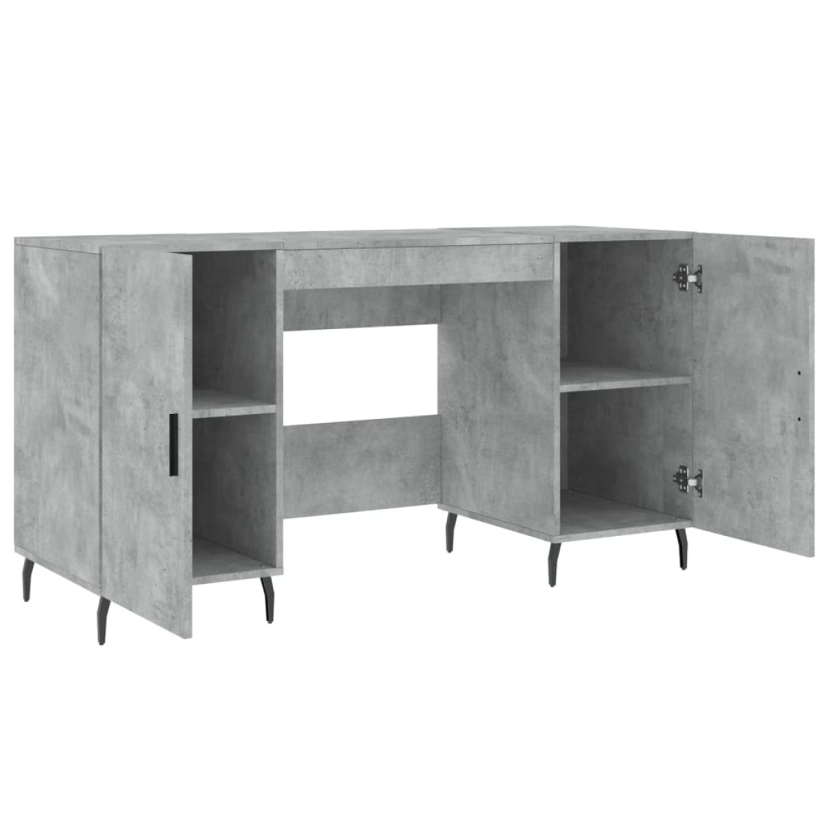 vidaXL Γραφείο Γκρι Σκυροδέματος 140 x 50 x 75 εκ. από Επεξεργ. Ξύλο