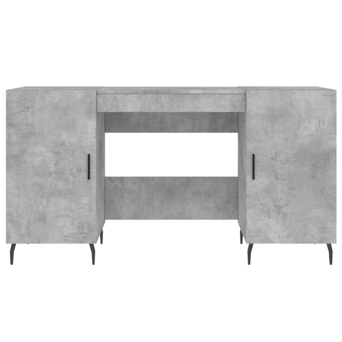 vidaXL Γραφείο Γκρι Σκυροδέματος 140 x 50 x 75 εκ. από Επεξεργ. Ξύλο