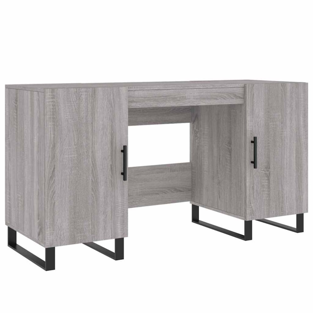 vidaXL Γραφείο Γκρι Sonoma 140 x 50 x 75 εκ. από Επεξεργασμένο Ξύλο