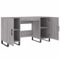 vidaXL Γραφείο Γκρι Sonoma 140 x 50 x 75 εκ. από Επεξεργασμένο Ξύλο
