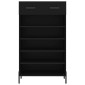vidaXL Παπουτσοθήκη Μαύρη 60 x 35 x 105 εκ. από Επεξεργασμένο Ξύλο
