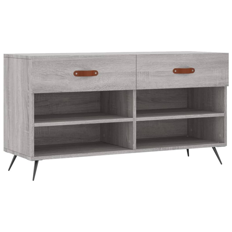 vidaXL Παπουτσοθήκη Γκρι Sonoma 102x35x55 εκ. από Επεξεργασμένο Ξύλο