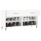 vidaXL Παπουτσοθήκη Λευκή 102 x 35 x 55 εκ. από Επεξεργασμένο Ξύλο