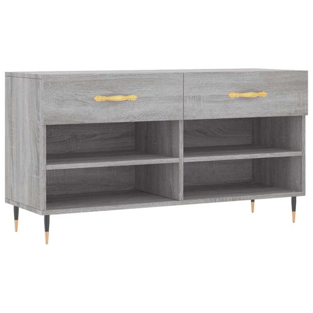 vidaXL Παπουτσοθήκη Γκρι Sonoma 102x35x55 εκ. από Επεξεργασμένο Ξύλο