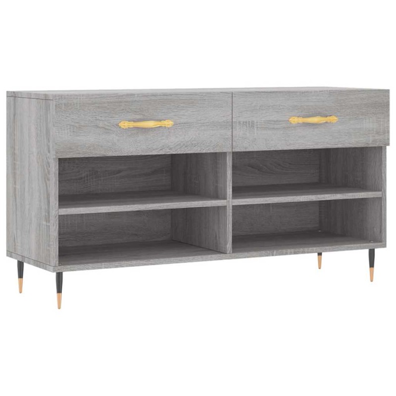 vidaXL Παπουτσοθήκη Γκρι Sonoma 102x35x55 εκ. από Επεξεργασμένο Ξύλο