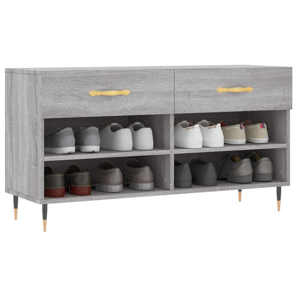vidaXL Παπουτσοθήκη Γκρι Sonoma 102x35x55 εκ. από Επεξεργασμένο Ξύλο