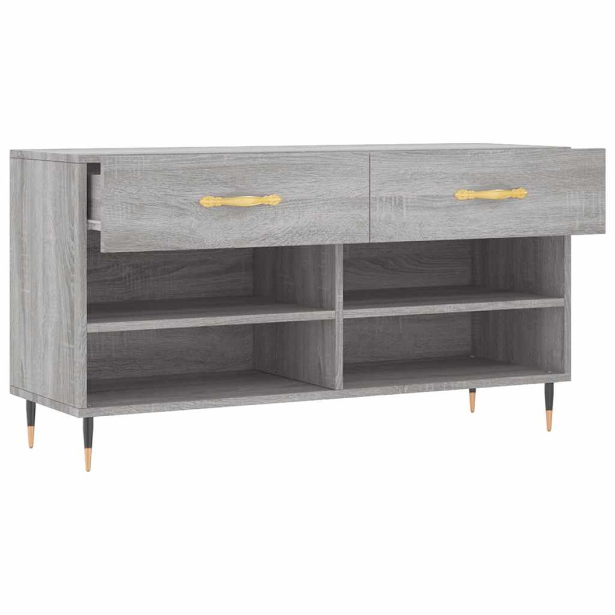 vidaXL Παπουτσοθήκη Γκρι Sonoma 102x35x55 εκ. από Επεξεργασμένο Ξύλο