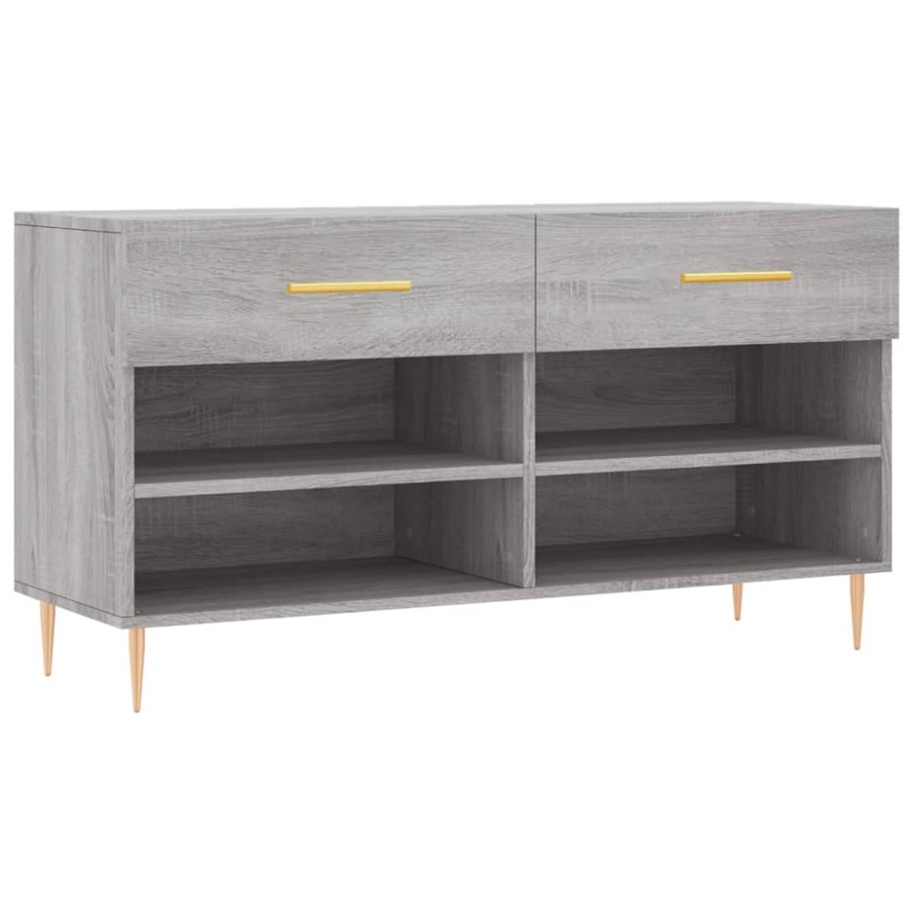 vidaXL Παπουτσοθήκη Γκρι Sonoma 102x35x55 εκ. από Επεξεργασμένο Ξύλο