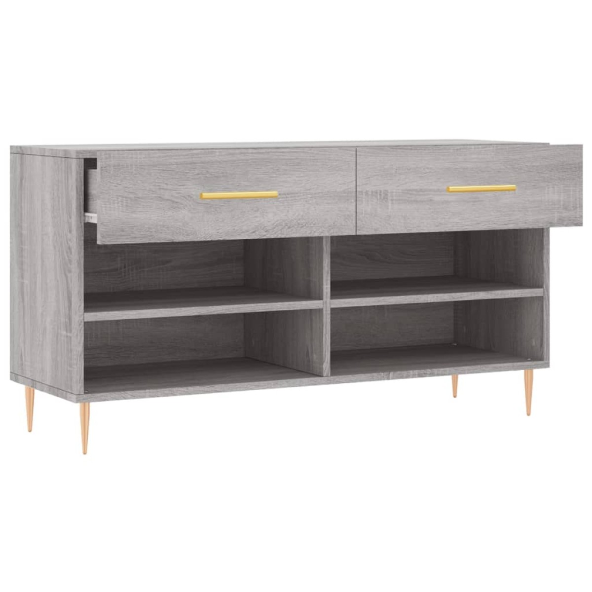 vidaXL Παπουτσοθήκη Γκρι Sonoma 102x35x55 εκ. από Επεξεργασμένο Ξύλο